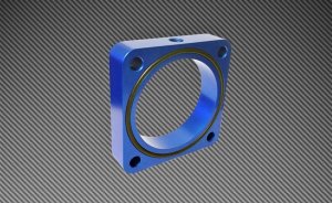 Subaru BRZ Throttle Body Spacer - Torque Solution - TQS TB Spacer - Blue - 2013