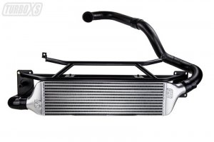 Subaru WRX Intercooler Kit - Front - Turbo XS - Front Mount - Wrinkle Black - `15-`19