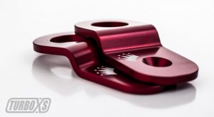 Subaru WRX Radiator Stay - Turbo XS - Billet Aluminum - Red - `15-`19