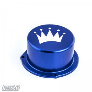 Subaru WRX Vacuum Pump Cover - Turbo XS - Billet Aluminum - Blue - `15-`19