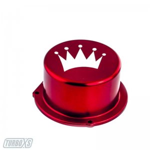 Subaru WRX Vacuum Pump Cover - Turbo XS - Billet Aluminum - Red - `15-`19