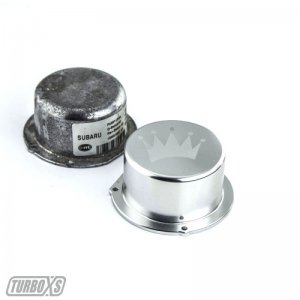 Subaru WRX Vacuum Pump Cover - Turbo XS - Billet Aluminum - Silver - `15-`19