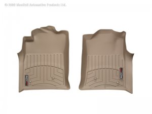Toyota Tacoma FloorLiner - Front - WeatherTech - DigitalFit - Tan - `05-`11