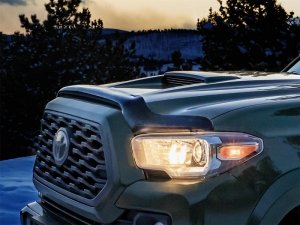 Toyota Tacoma Stone and Bug Deflector - WeatherTech - Easy-On - Dark Smoke - 2016