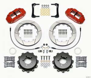 Subaru WRX Brake Kit - Rear - Wilwood - FNSL4R 12.88x.81 Rotors + BP-10 Pads - Red - `08-`12