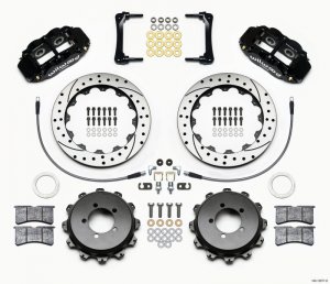 Subaru WRX Brake Kit - Rear - Wilwood - 12.88in Drilled Rotors + BP-10 Compound Pads - `08-`12