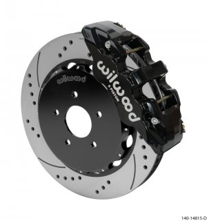 Nissan 350Z Brake Kit - Front - Wilwood - AERO6 14.00 Rotors + Drilled - `03-`09