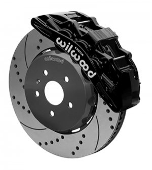 Chevrolet Camaro SS Brake Kit - Front - Wilwood - Slotted/Drilled Rotors + Lines - Black - `10-`14