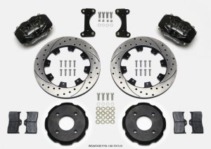 Mitsubishi Lancer Brake Kit - Front - Wilwood - 12.19in Drilled Rotors + Forged Billet Dynalite Calipers + Wilwood Brake Pads - `02-`03