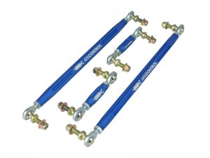 Toyota Supra Sway Bar End Links - Front & Rear - aFe - Adjustable - Blue - `20-`23