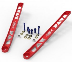 Toyota GR Supra Strut Brace - Front - aFe - 304 Stainless Steel - Red - `20-`23