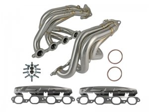 Chevrolet Corvette C8 Performance Exhaust - aFe - Twisted Steel Long Tube Header - Brushed - `20-`25