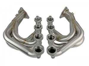 Chevrolet Corvette C8 Performance Exhaust - aFe - Twisted Steel Long Tube Header - Brushed - `20-`25