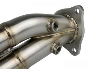 Chevrolet Corvette C8 Performance Exhaust - aFe - Twisted Steel Long Tube Header - Brushed - `20-`25
