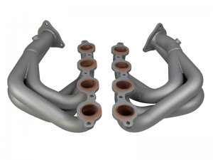 Chevrolet Corvette C8 Performance Exhaust - aFe - Twisted Steel Long Tube Header with Titanium Ceramic Coating - Titanium - `20-`25