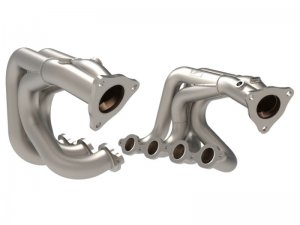 Chevrolet Corvette C8 Performance Exhaust - aFe - Twisted Steel Long Tube Header with Titanium Ceramic Coating - Titanium - `20-`25