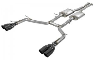 Dodge Challenger Performance Exhaust - Rear - aFe - MACH Force-Xp Cat Back - Black - `15-`21