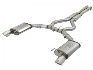 Ford Mustang Performance Exhaust - aFe - MACH Force-Xp 3in Sport Tone Cat-Back w/ Resonator - Polished - `15-`17