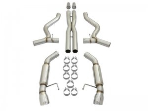 Ford Mustang Performance Exhaust - aFe - MACHForce XP Cat Back - Polished - `15-`17