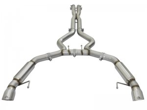 Ford Mustang Performance Exhaust - aFe - MACHForce XP Cat Back - Polished - `15-`17