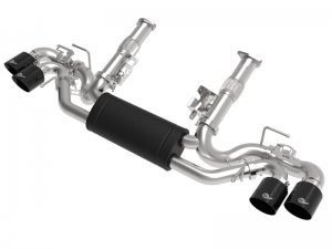 Chevrolet Corvette Performance Exhaust - aFe - MACH Force-Xp Cat-Back Exhaust w/ NPP Exhaust Valve - Black - `20-`25