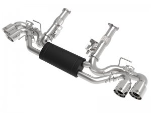 Chevrolet Corvette C8 Performance Exhaust - aFe - MACH Force-Xp Cat-Back w/ NPP Exhaust Valve - Polished - `20-`25