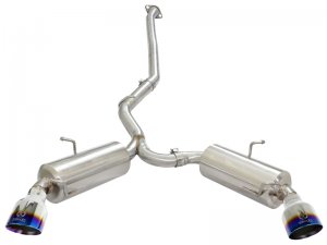 Subaru BRZ Performance Exhaust - aFe - Takeda Dual Cat-Back with Blue Flame Tips - Blue - `13-`15