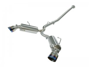 Subaru BRZ Performance Exhaust - aFe - Takeda Dual Cat-Back with Blue Flame Tips - Blue - `13-`15