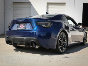Subaru BRZ Performance Exhaust - aFe - Takeda Dual Cat-Back with Blue Flame Tips - Blue - `13-`15