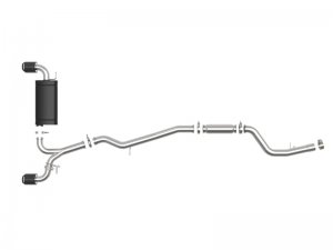 Toyota Supra Performance Exhaust - aFe - Cat Back, Carbon Tips, 304 SS - `20-`25