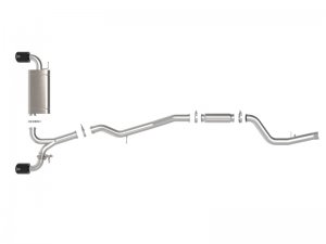 Toyota Supra Performance Exhaust - aFe - Cat Back, Takeda, Dual Black Tips - Black - `21-`24