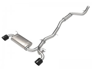 Toyota Supra Performance Exhaust - aFe - Cat Back, Takeda, Dual Black Tips - Black - `21-`24