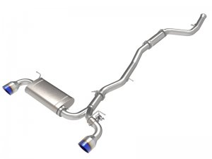 Toyota Supra Performance Exhaust - aFe - Cat Back, Dual Exit, Takeda - Blue - `21-`24
