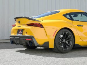Toyota Supra Performance Exhaust - aFe - Cat Back, Dual Exit, Takeda - Blue - `21-`24