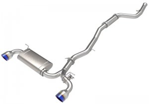 Toyota Supra Performance Exhaust - aFe - Cat Back, Dual Exit, Takeda - Blue - `21-`24