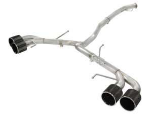 Nissan GT-R Performance Exhaust - aFe - Cat Back, Dual Transverse, Takeda 3in to 2-1/2in - Carbon Fiber - `09-`14
