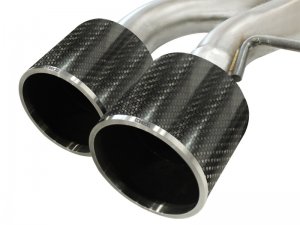 Nissan GT-R Performance Exhaust - aFe - Cat Back, Dual Transverse, Takeda 3in to 2-1/2in - Carbon Fiber - `09-`14