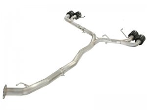 Nissan GT-R Performance Exhaust - aFe - Cat Back, Dual Transverse, Takeda 3in to 2-1/2in - Carbon Fiber - `09-`14