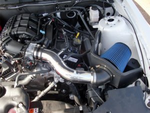 Ford Mustang Performance Air Intake - aFe - Stage-2 PRO 5R with Pro 5R Filter - Polished - `11-`12
