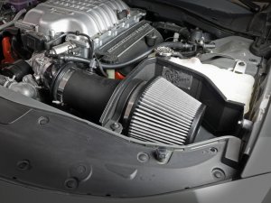 Dodge Challenger SRT Hellcat Performance Air Intake - aFe - Magnum FORCE Stage-2XP Cold Air Intake System w/ Pro DRY S - Black - `17-`23