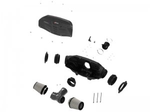 Chevrolet Corvette C8 Performance Air Intake - aFe - Black Series Carbon Fiber Cold Air Intake System with Pro DRY S Filters - Black - `20-`25