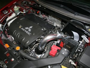 Mitsubishi Lancer Performance Air Intake - aFe - Takeda Stage-2 Cold Air Intake System w/ Pro DRY S Filter - Polished - `08-`09