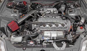 Honda Civic Performance Air Intake - Spectre - Polished w/Red Filter - 1.6L - `92-`00