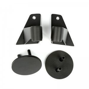 Jeep Wrangler JK Mirror Relocation Bracket Kit - Rugged Ridge - RR-EX, Adjustable - Textured Black - `07-`18