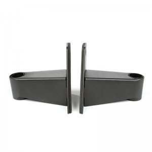 Jeep Wrangler JK Mirror Relocation Bracket Kit - Rugged Ridge - RR-EX, Adjustable - Textured Black - `07-`18