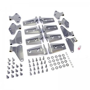 Jeep Wrangler JK Door Hinge Kit - Front, Rear - Rugged Ridge - Stainless Steel - `07-`18