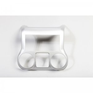 Jeep Wrangler JK Center Radio Console - Center - Rugged Ridge - Brushed Silver - `11-`18