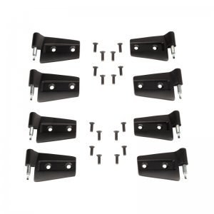 Jeep Wrangler JK Door Hinge Kit - Front + Rear - Rugged Ridge - Black - `07-`18