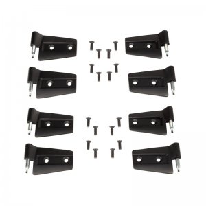 Jeep Wrangler JK Door Hinge Kit - Front + Rear - Rugged Ridge - Black - `07-`18