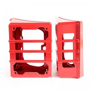 Jeep Wrangler JK Tail Light Guards - Rear - Rugged Ridge - Elite - Red - `07-`18